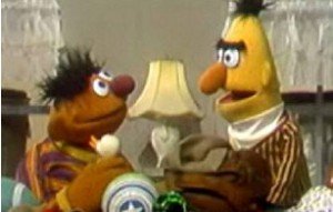 Bert complains about Ernie's mess.