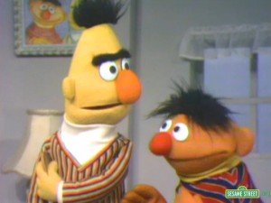 Bert can't believe the nerve of Ernie!