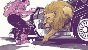 The lion and the limo.