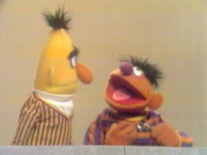 Ernie rings a bell for Bert.