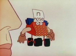 The Typewriter types "N" for "nose".