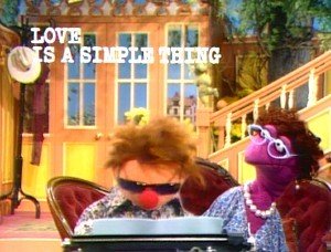 Wally and Mildred in the big Muppet house.