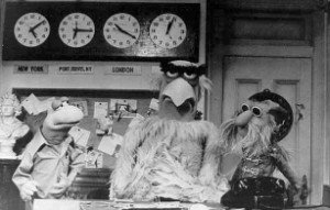 Nigel, Sam, and Floyd in the control room.