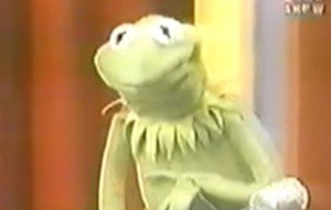 Kermit sings "Bein' Green".